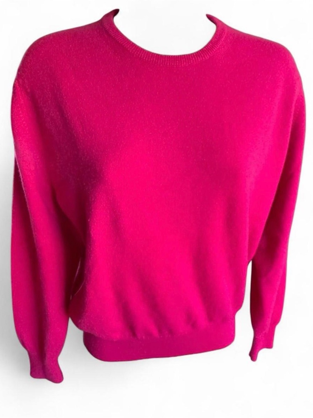 Johnstons of Elgin Raspberry Pink Vintage Cashmere Soft Luxury Sweater Medium